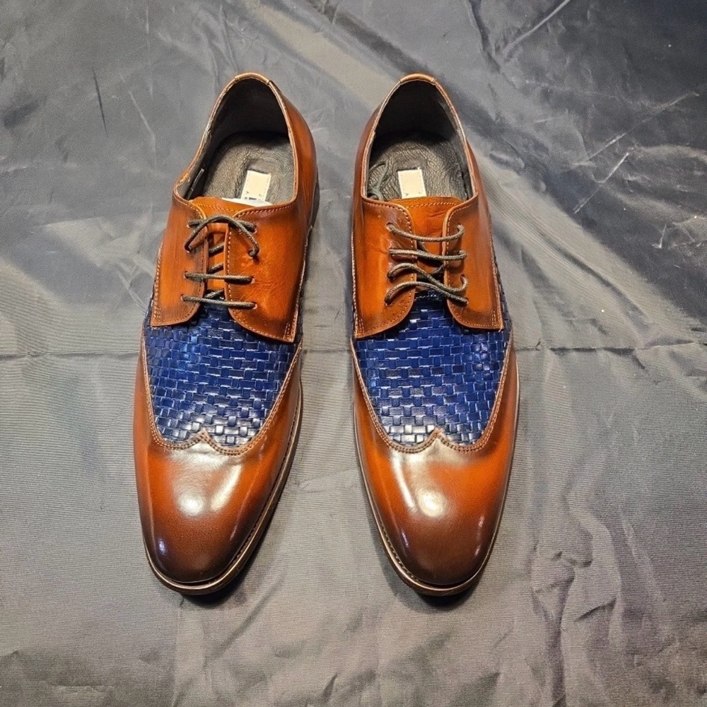 Joseph Abboud Brown and Blue Oxfords